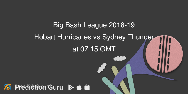 PredictionsGuru's tweet photo. Who will win? #HobartHurricanes vs #SydneyThunder Predict now https://t.co/JY7LDC2VRd #Cricket #BigBashLeague2018-19 #PredictionGuru https://t.co/QgS0WV2Llc