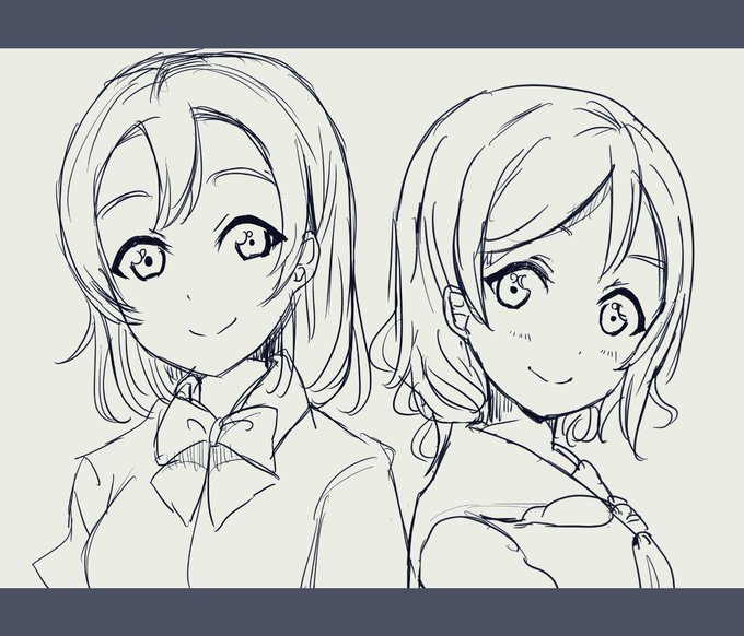 月曜のラフです。今日絵描きすぎやな。 