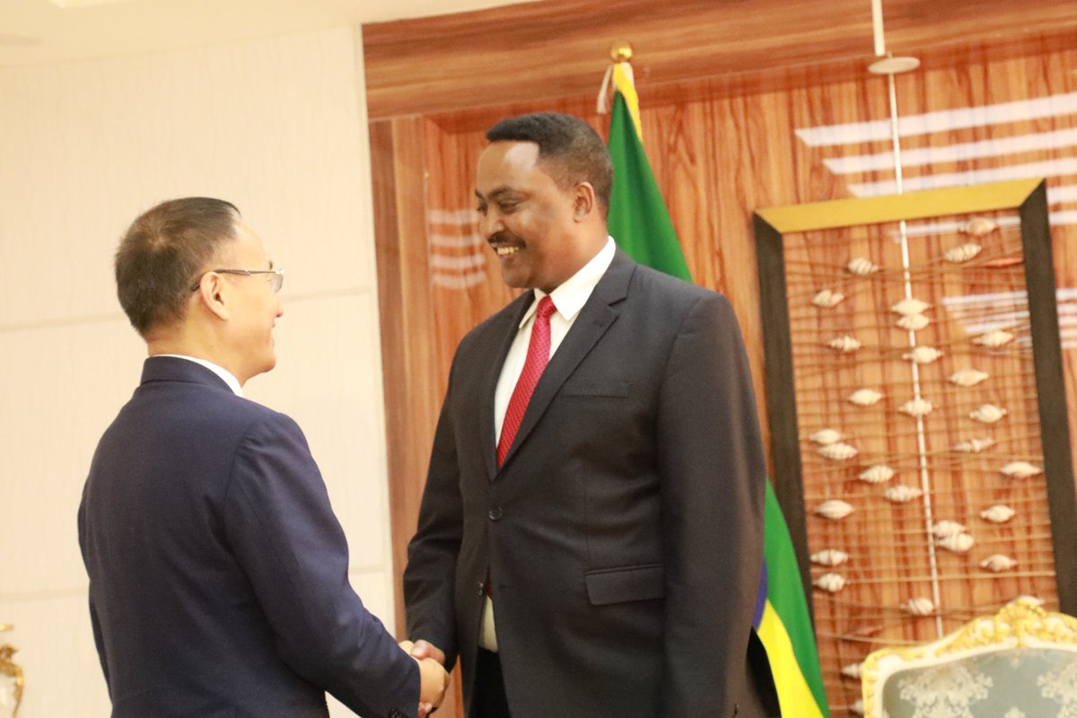 MFAEthiopia's tweet photo. #Ethiopia 's Foreign Minister, H.E. Dr. Workneh Gebeyehu met Assistant FM of the People’s Republic of #China today. The two sides have agreed to further bolster their cooperation in bilateral, continental &amp; international issues of mutual concern @NEBGET https://t.co/ypgArEqftV https://t.co/hNlQURSODh