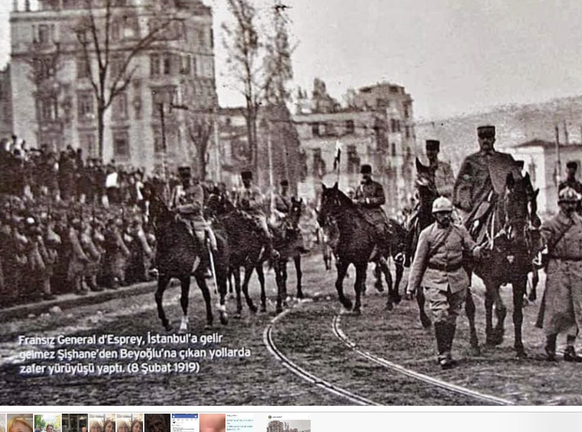 Pars Vardarlı paylaşmış. Tarih 8 şubat 1918.. 100 yıl önce. Fransız general d’Esprey Şişhane’de gövde gösterisi yapıyor...