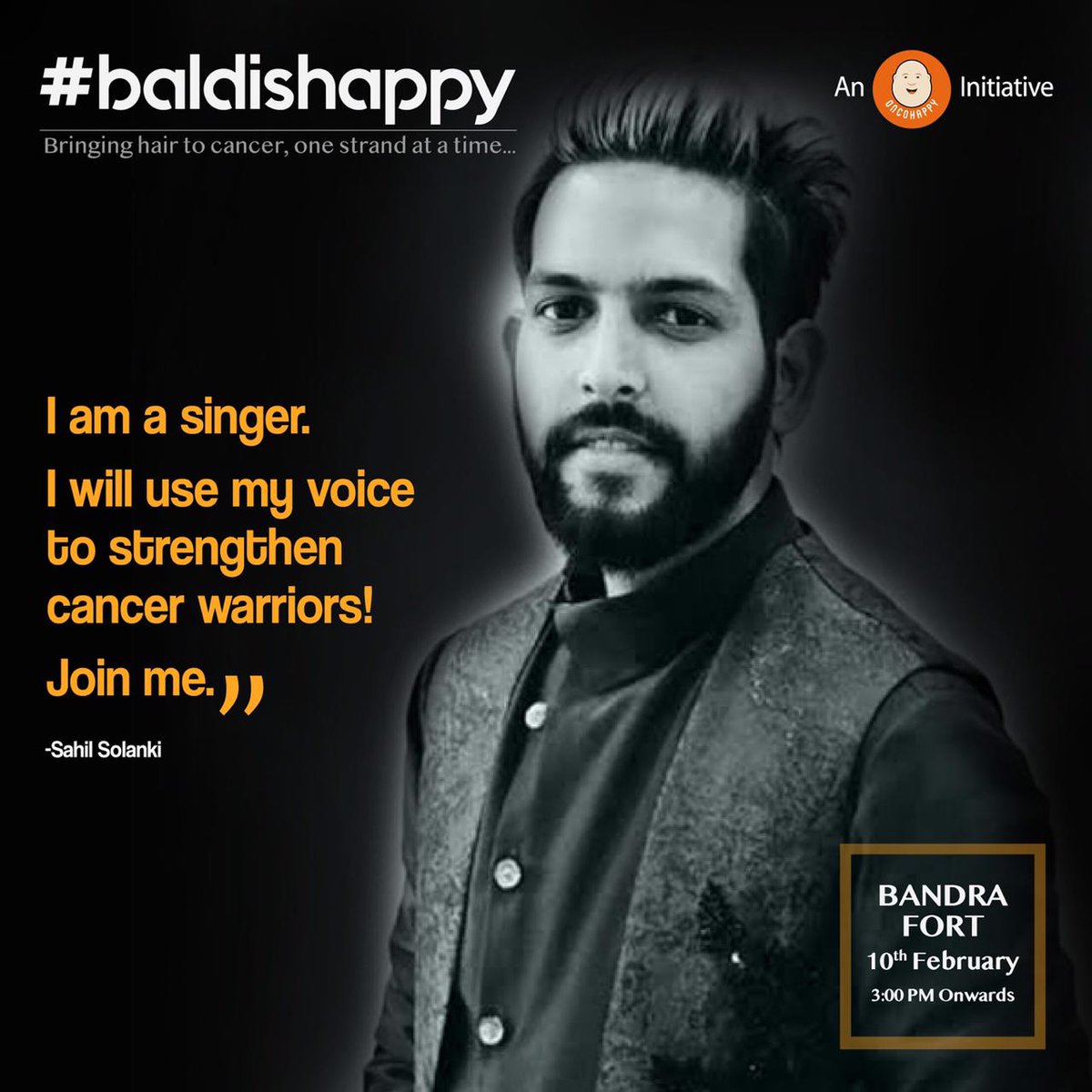 With his extraordinary voice <a href="/sahilsolanki36/">saahil solanki</a> will perform in Bandra fort tomorrow at the event #Baldishappy