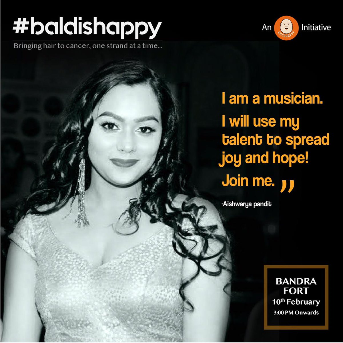 The very talented musician <a href="/aishwaryasinger/">Aishwarya pandit</a> will perform in Bandra fort tomorrow at the event #Baldishappy