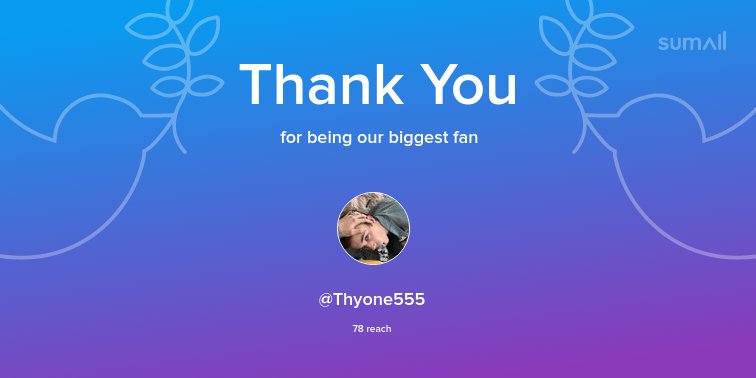 Our biggest fans this week: @Thyone555. Thank you! via sumall.com/thankyou?utm_s…