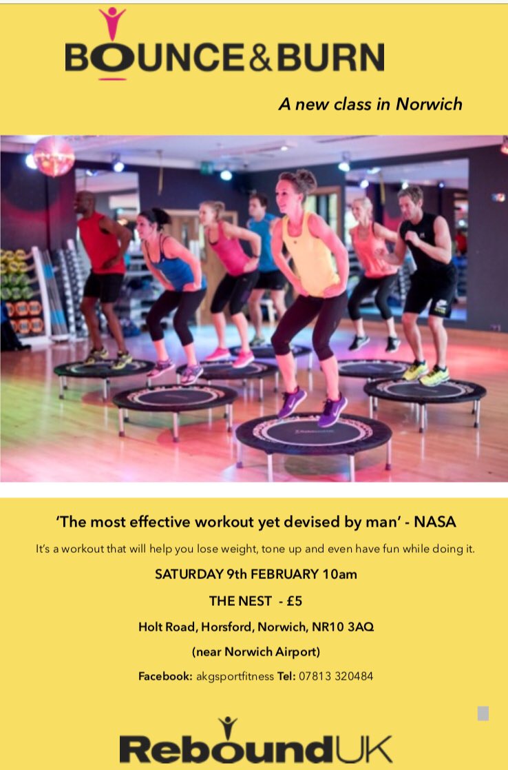 AKBARRATT's tweet photo. Come inside at @TheNestCSF this morning at 10. Get your fitness fix away from the wild weather. #bounceandburn #FitnessFeb https://t.co/uIARQgxdCG