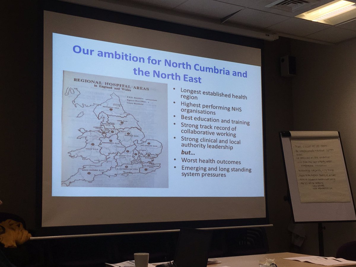 CrichtonJones's tweet photo. #SPFsystemchange Chris Gray @NHSEnglandNorth taking us through #joinourjourney and Clare Williams @NorthernUNISON giving #tradeunion perspective and the perils of only treading that well worn path. Lots to work on together. #northeast #northcumbria https://t.co/1Ak3GwG5yn