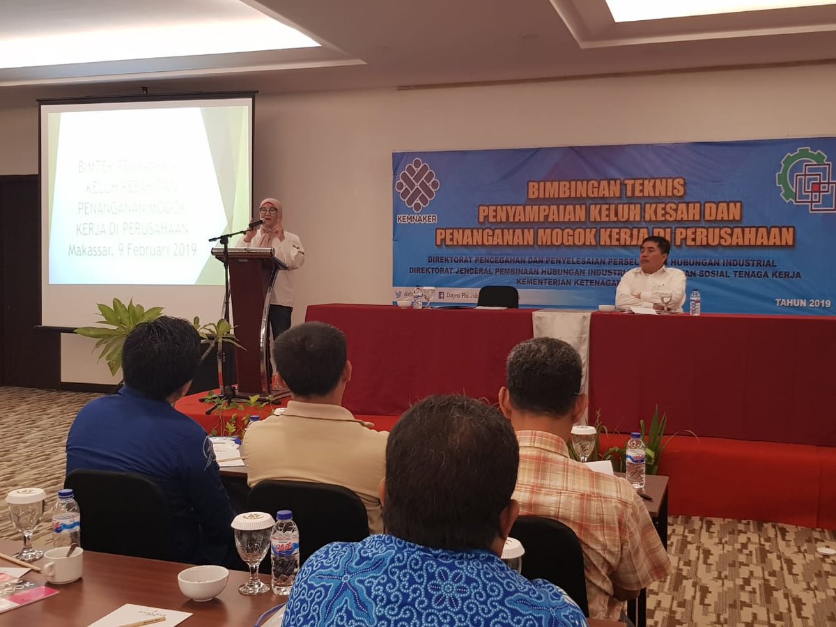 1. Kegiatan ini sangat bermanfaat untuk meminimalisir potensi munculnya perselisihan HI, meningkatkan kemampuan upaya pencegahan perselisihan,

2. Komunikasi yg efektif antara manajemen dg pekerja merupakan faktor penting dalam pencegahan perselisihan <a href="/KemnakerRI/">Kementerian Ketenagakerjaan RI</a>