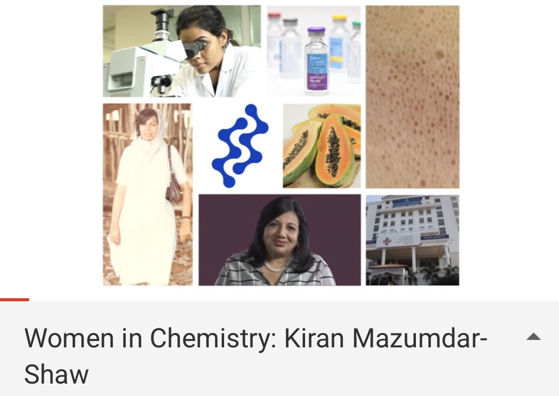 Women and girls must be encouraged with #STEM education #AI4Girls
#WomenInScience #GirlsInScience 

Youth must  watch @kiranshaw life story 
Women in Chemistry: #KiranMazumdarShaw
youtu.be/PtbN2ky7Ff0
@ManavSubodh @ActivateImpact @UCBerkeleyIAG @SDG2030 @swatisubodh @deespeak