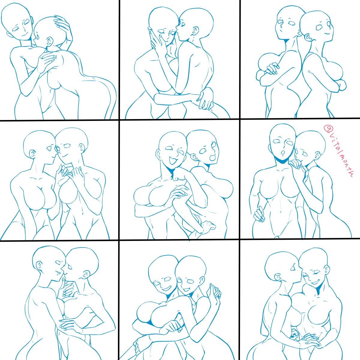 توییتر ふまる در توییتر 女の子同士の絡み絵構図案 フリー素材 トレース可能 使用報告不要 T Co N73oziyjvs