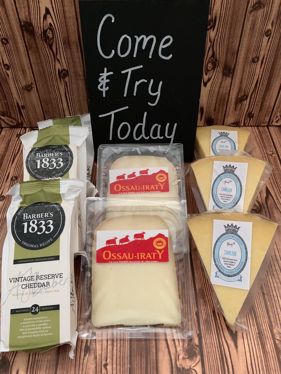 TheCheeseHut1's tweet photo. Come down &amp; try these trio of delicious #cheeses #Ossau-Iraty #sheeps #cheese from #France #Charlton #Oganic from #goodwood #chicchester &amp; #1833 #vintage 24 month #cheddar from #somerset We still have some #cheese ❤️ available too! #shoplocal #buylocal #brighton #hove #hovelagoon https://t.co/R8D9rrW1gx