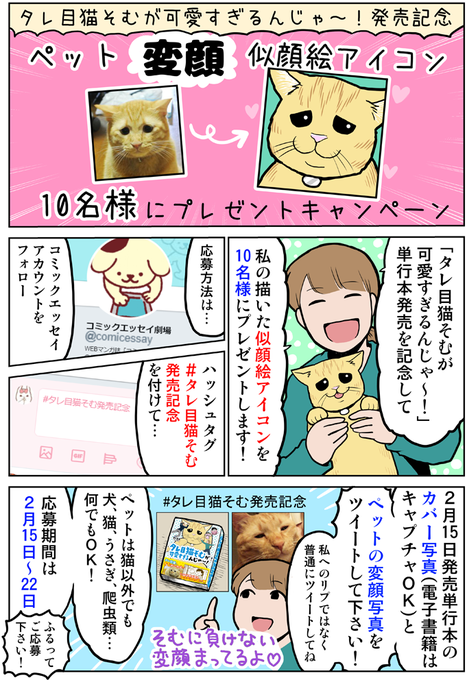 タレ目猫そむ発売記念 を含むマンガ一覧 ツイコミ 仮