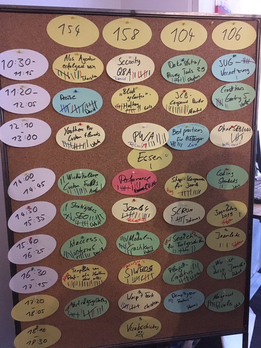 Der Sessionplan für den Tag! #jc19de