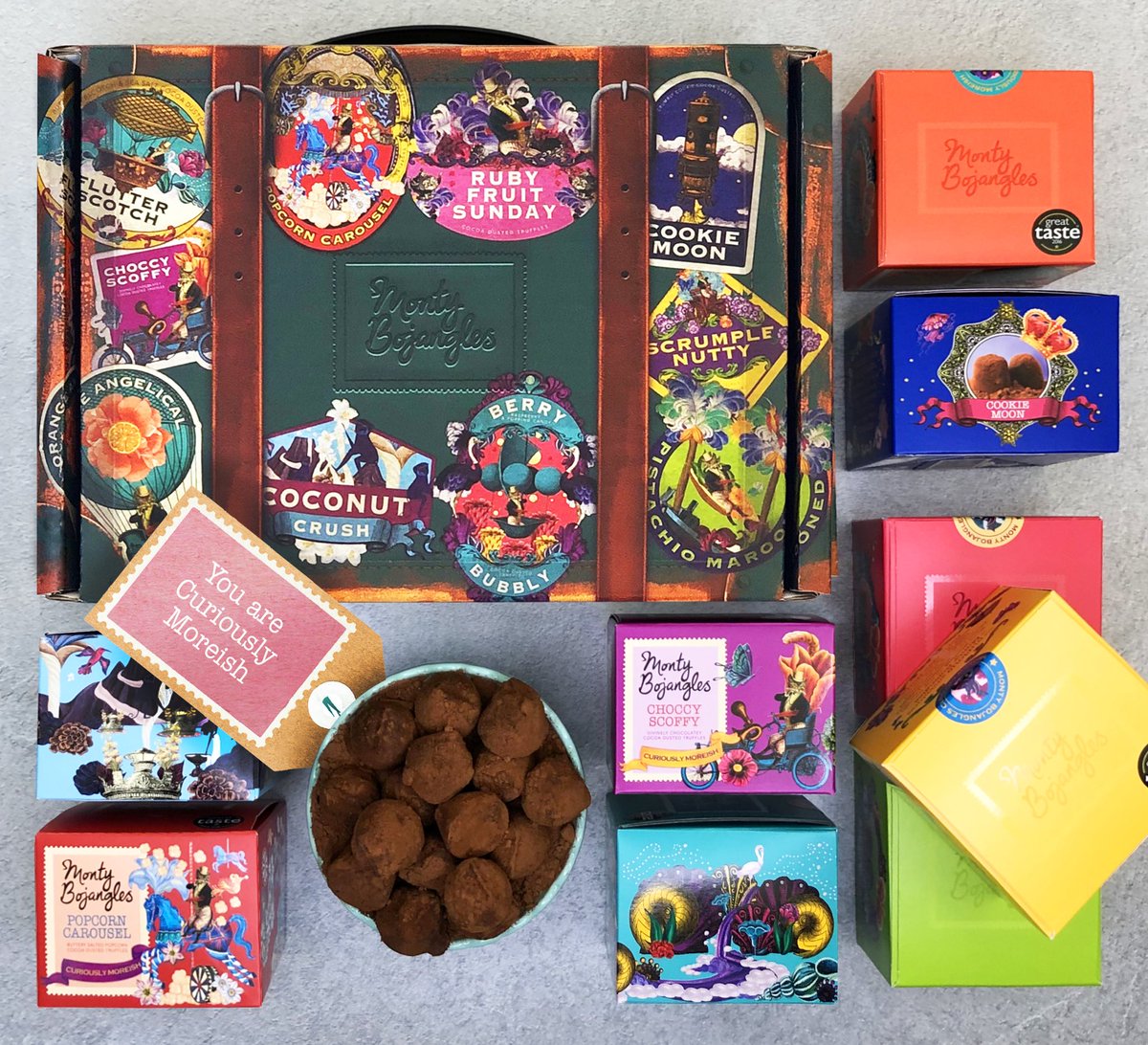🎉 MontyBojangles.com has relaunched! 🎉 and it has been designed around one product: our new 100 Truffle Trunk! An entirely personalise-able #chocoholic dream #gift with FREE &amp; rapid delivery. #chocolate #personalizedgifts #valentinesday #valentinesdaygift #ValentinesGift