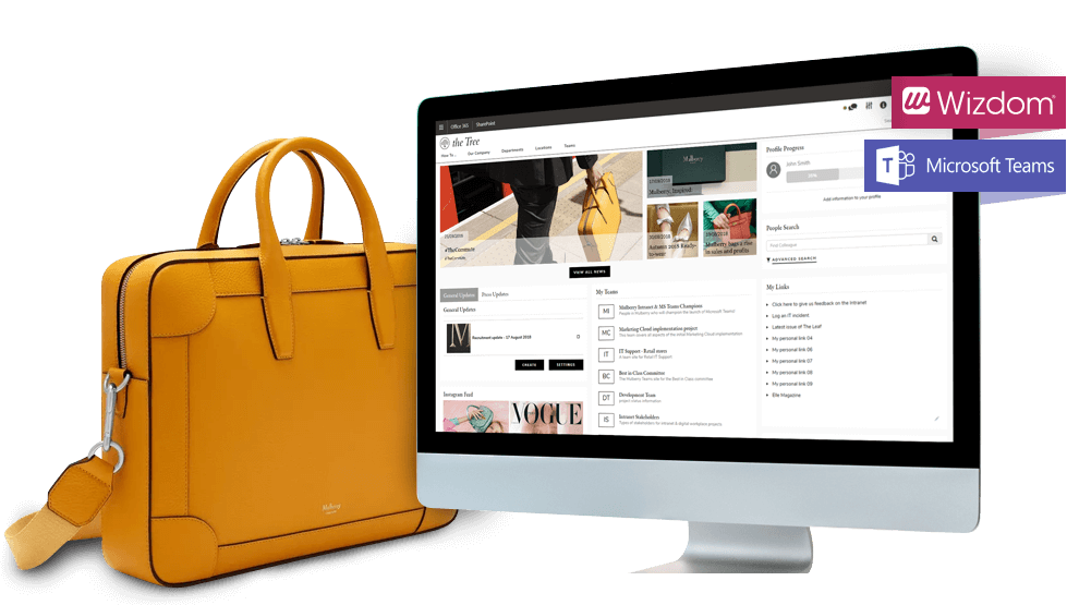 wizdom_intranet's tweet image. Our partner, Content Formula, worked with the UK luxury bag manufacturer, Mulberry, to create a Wizdom SharePoint Online intranet with a Microsoft Teams integration revolutionizing communication. 
#contentformula 
buff.ly/2WW6Vgu