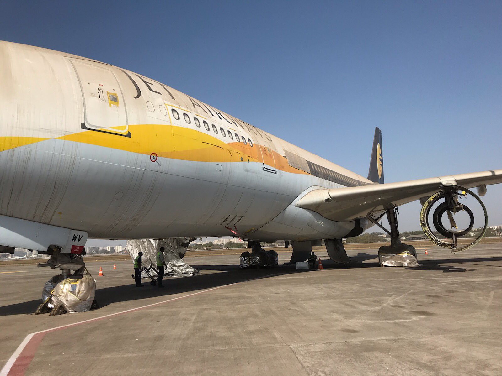 a large airplane on the tarmac