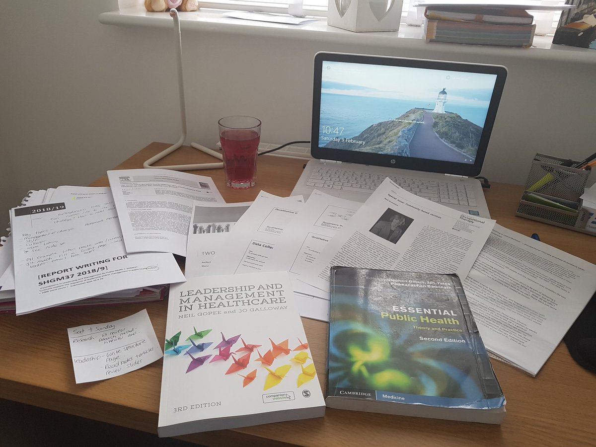 There's no better feeling than spending your whole weekend starting two master modules- Research at Masters level and Leadership and management... bring on the coffee and cake  🙉🍰☕ #postgraduate #swanseauniversity #occupationaltherapist #RCOT2019