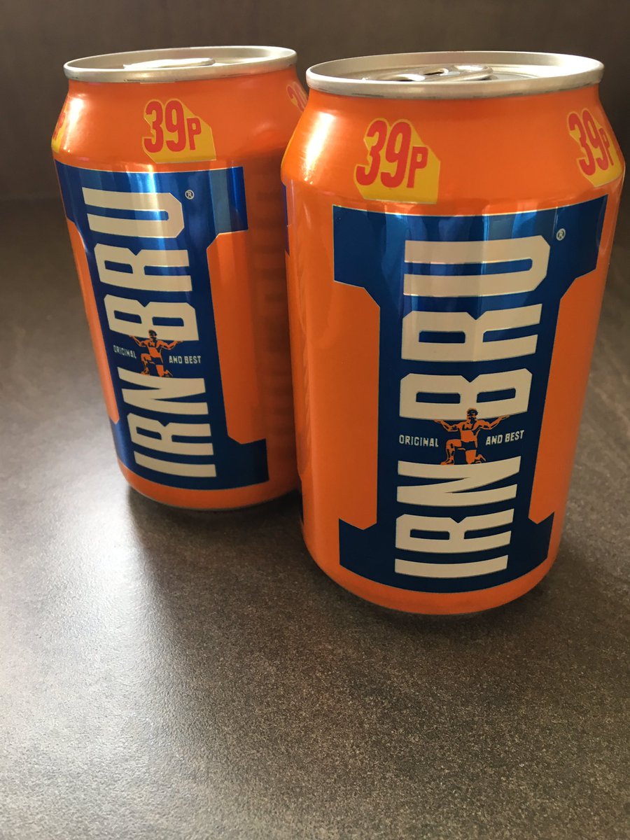 mikeyr1980's tweet photo. @irnbru my last 2 irn-bru’s ever, the old “original &amp; best” recipe. New stuff tastes terrible! Can’t believe you caved and changed the recipe last year. https://t.co/A9b2yXacaM