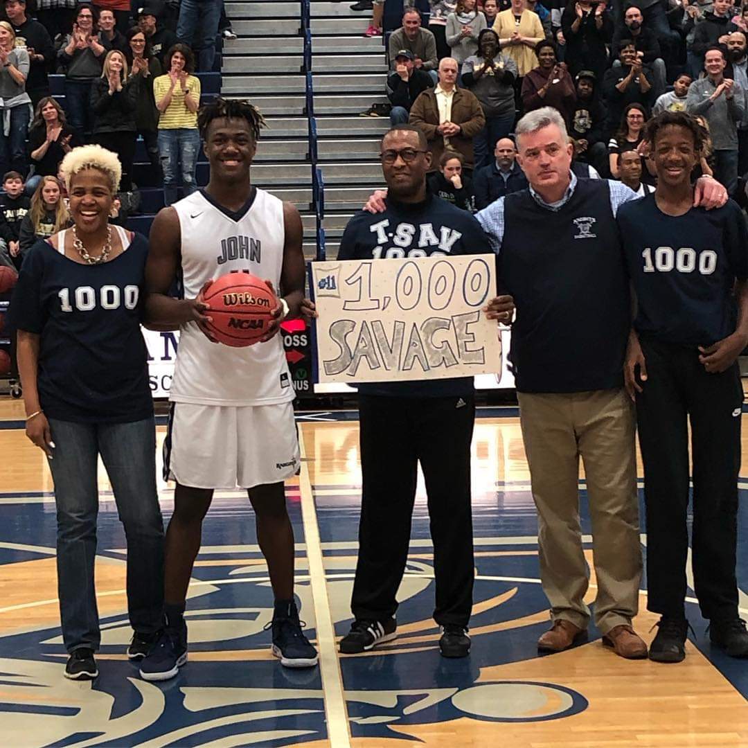 jchs_bball's tweet photo. Congratulations to Tyler Savage on scoring his 1000th point for John Champe HS. Tyler is the 4th player to score 1000 points in Champe history. He is the first player to reach the mark as a junior. Tyler led the Knights with 27 points in a victory over Freedom HS. https://t.co/PmgEHzVpIh