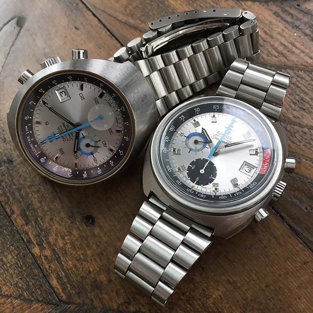 Calibre1040's tweet photo. A silver Speedmaster and a silver Seamaster 
#watchfam #watchesofinstagram  #reloj #montres #uhr #omega #omegawatches #vintageomega  #speedmaster #speedmastermarkiii #seamasteryachting #176002 #176010 #calibre1040 https://t.co/iEJw1bytPq https://t.co/MeVPt19ncR