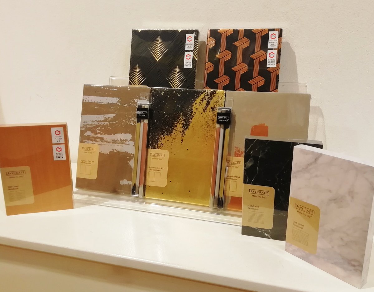 ABCBooksNL's tweet photo. Now available in our stores: @Daycraft stationery. We have textured Art Deco notebooks, abstract notebooks with matching pencil sets, small notebooks that look like blocks of wood, marble or metal, and many other things not pictured here. Drop by to have a look! https://t.co/Hbs9VKWZql