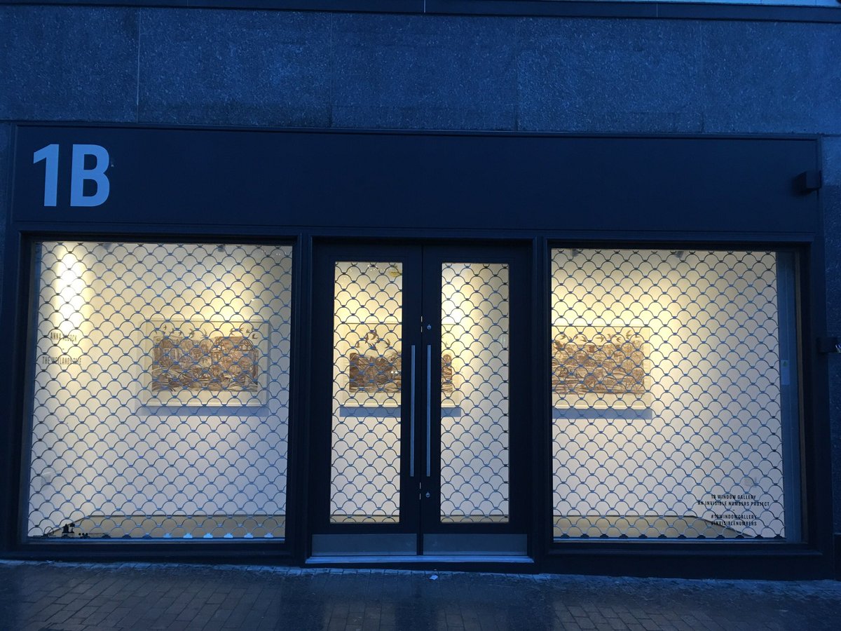The shutters are down but I look forward to seeing more from #1Bwindowsgallery - such a great way to brighten up an old shop front.  #invisiblenumbers