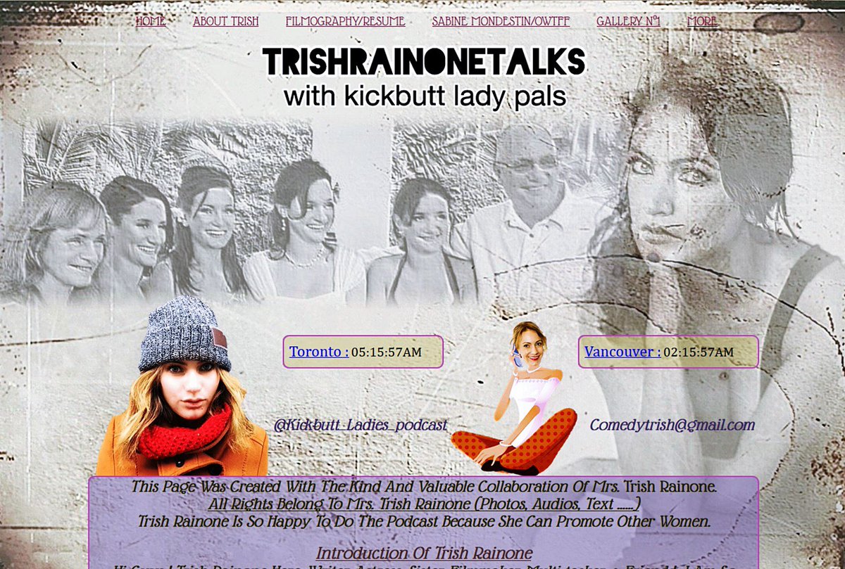 StudioWardogs's tweet image. TRISH RAINONE TALKS with Kickbutt Lady Pals created by @TrishRainone, @comedytrish &amp;amp; @Kickbutt_Ladies_podcast, @trishrainone1 🇨🇦 ☕ 🍕😍 ☎️ 🧜‍♀️🧜‍♀️
#trishrainonetalkswithkickbuttladypals #trishrainone #comedytrish
podbean.com/media/share/pb…
sitetrishrainone.com/trish-rainone-…