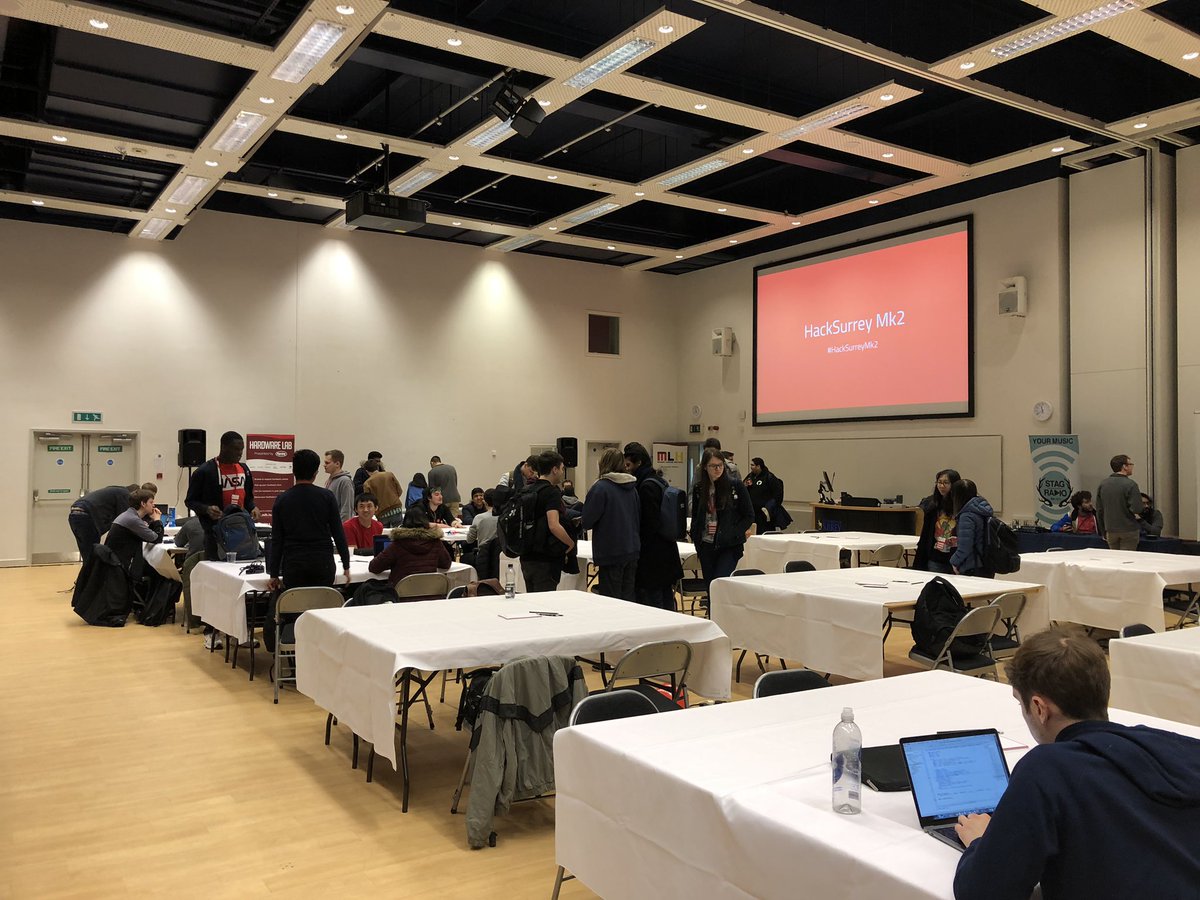 hacksurrey's tweet photo. The hackers are setting up! The competition will start soon🔥🔥 #HackSurrey #HackSurreyMk2 https://t.co/7BP1LGgxGd