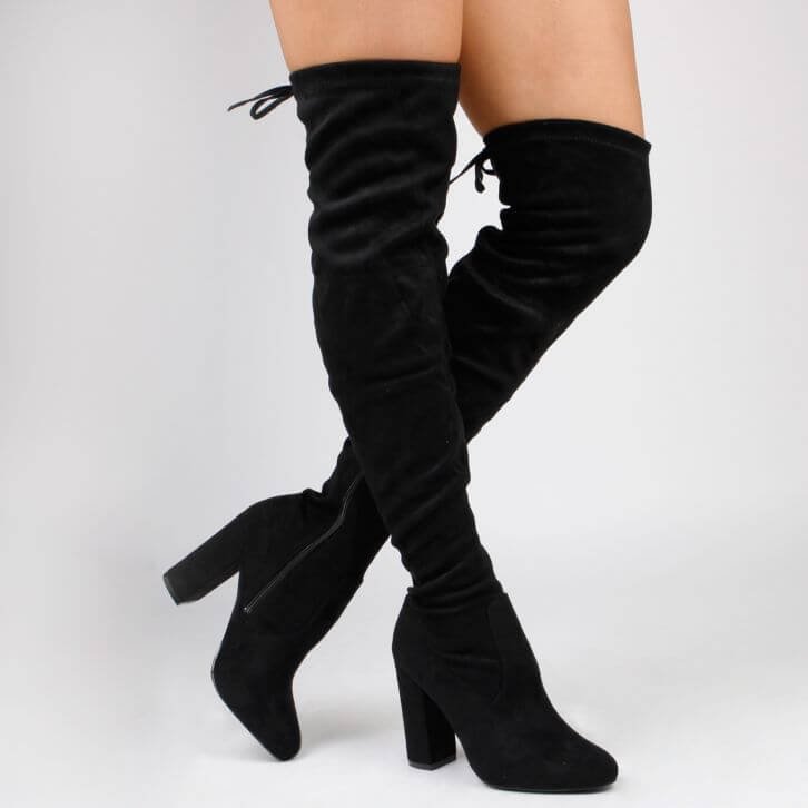 Pink21Official's tweet photo. Over The Knee Black Faux Suede Boots with £39.99. Check out
https://t.co/lPRNeFjeCA 
#black #suede #Boots #fashion #store #Pink21 https://t.co/ZT6je5I2rK