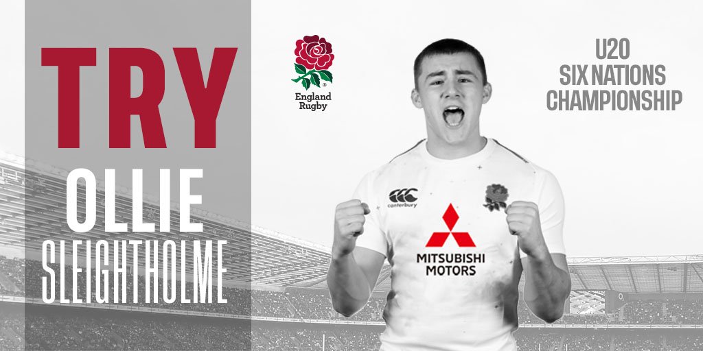 U20s | 4' ENG 5 - 0 FRA

England's pack turn over a scrum 10 metres out, get the ball out wide and Sleightholme finishes in the corner. Con missed.