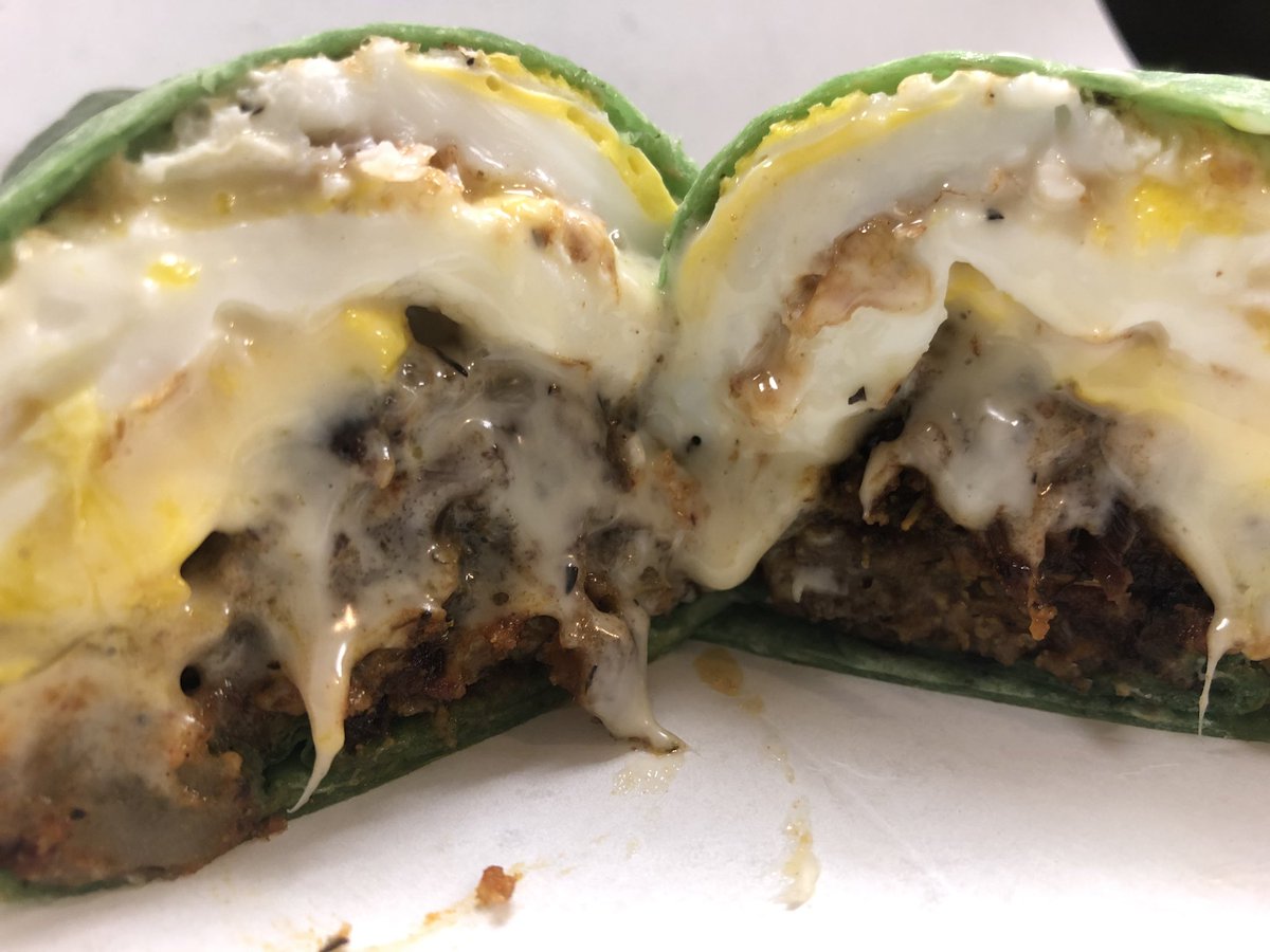 If this doesn’t make you drool a bit, then there is something wrong with you!  😂

Bad Boy Burrito ~ 3 eggs, cheese, bacon sausage potato hash.