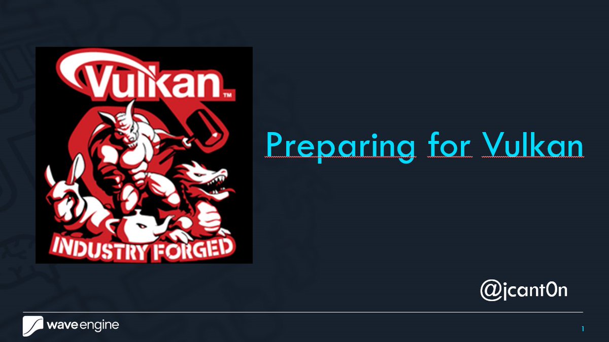 jcant0n's tweet image. Here are the slides of my presentation at #Freakend 2019, preparing for #Vulkan. Enjoy! 
#waveengine
slideshare.net/cKhronos/freak…