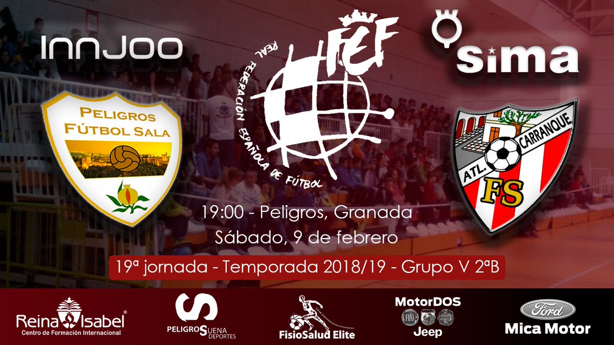 GranadaFS's tweet photo. ¡GRANADA! ¡Muy buenas tardes!
Volvemos a casa ante un correoso @Atl_CarranqueFS. Desde de las 19:00h buscamos tres nuevos puntos para seguir en la pelea. #SIMACarranque #GV2B https://t.co/df8ZZFL0De