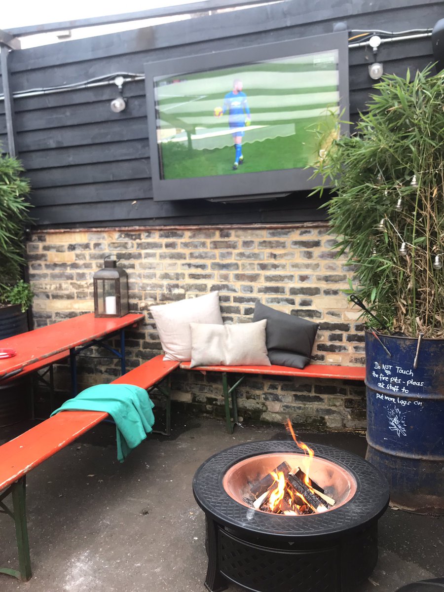 Fulham vs Man Utd - join us in front of the fire pits or in The Potting Shed