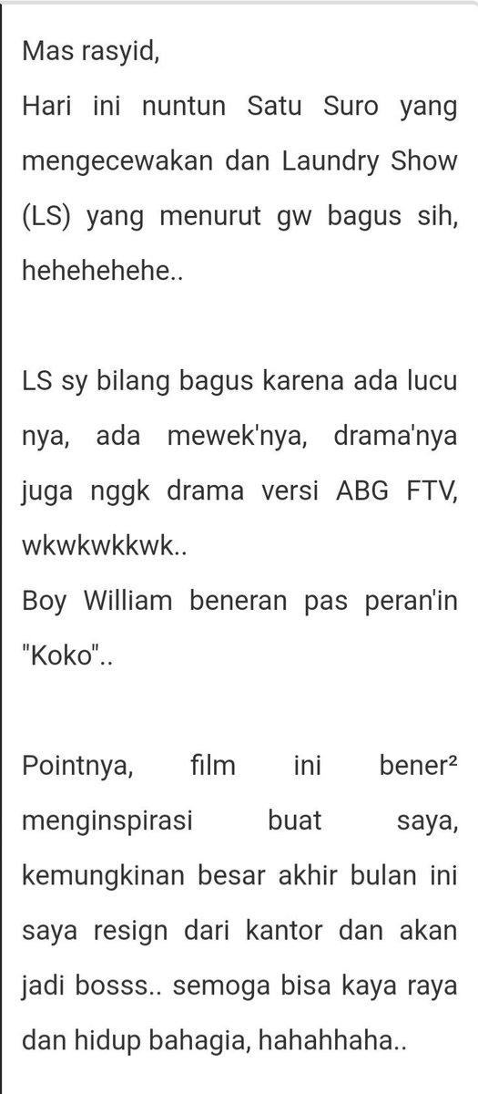 Ada pembaca yang terinspirasi #LaundryShow nih mas <a href="/AdiWriter/">AdiWriter</a> 😁
