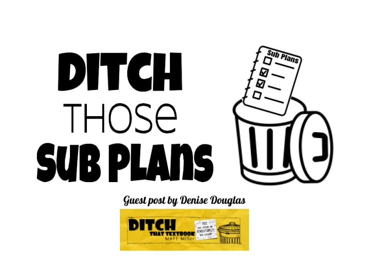 burgessdave's tweet photo. Ditch Those Sub Plans...create "Student Plans" instead!! 4 simple steps to make it happen by @DougieFreshTech on the #DitchBook blog of @jmattmiller (shoutout to @fawnpnguyen included!) https://t.co/CAZV2MZ095 #tlap #DitchHW #KidsDeserveIt #fetc #fetc19 https://t.co/fUh8vnpMEi