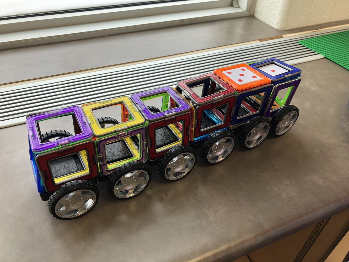 First I found some wheels. Then after E said “can I help you?” Then we made a truck. SS @TribuneK8