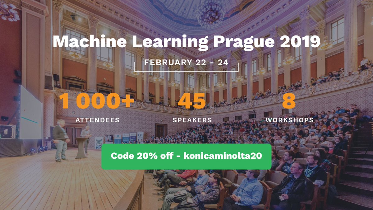 RDKonicaMinolta's tweet photo. Don't miss the opportunity to have a special discount for one of the most interesting event about #MachineLearning: come and visit @KMLabsEU during the @MLPrague (22, 23 and 24 February). #machinelearningprague #conference https://t.co/Kt4xLlzgp2