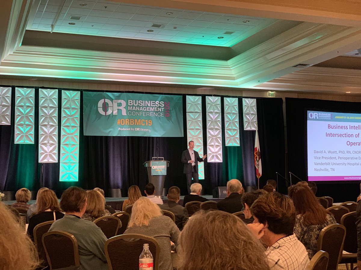 Opening keynote speaker at <a href="/OR_Manager/">OR Manager</a> Business Management conference... David Wyatt, VP Perioperative Enterprise at Vanderbilt Medical Center.  His discussion topic: The intersection of analytics and operations.  #ORBMC19