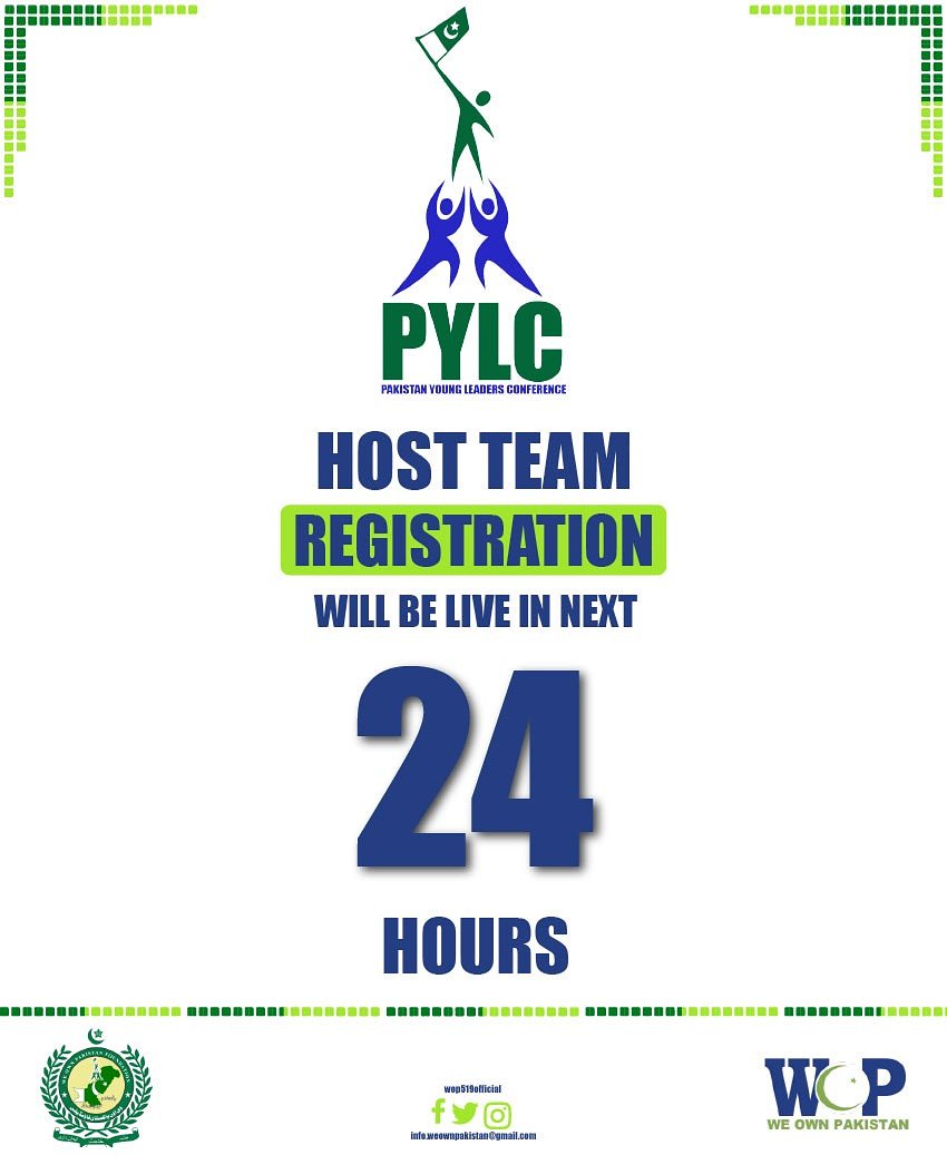 wop519official's tweet image. WE OWN PAKISTAN is going to organize one of the biggest conference of Pakistan with the name of PAKISTAN YOUNG LEADERS CONFERENCE.

If you want to be a part of this conference then stay tuned, Because within next 24 hours we&apos;re going to open HOST TEAM applications.

#PYLC #WOP