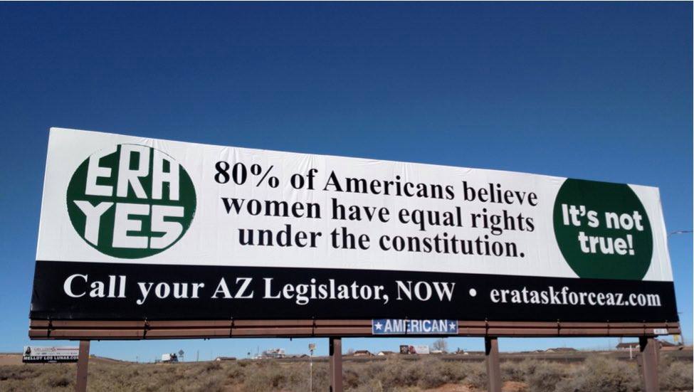 VoteEqualityUS's tweet photo. Arizona is knocking at our door, #Virginia! We are loving their billboards cropping up across the state!
While we ❤️ friendly cross state competition, the #38State is all ours! #VAratifyERA #ratifyERA #ERANow #itsnotoveryet @erataskforceaz https://t.co/VupviBBsP9