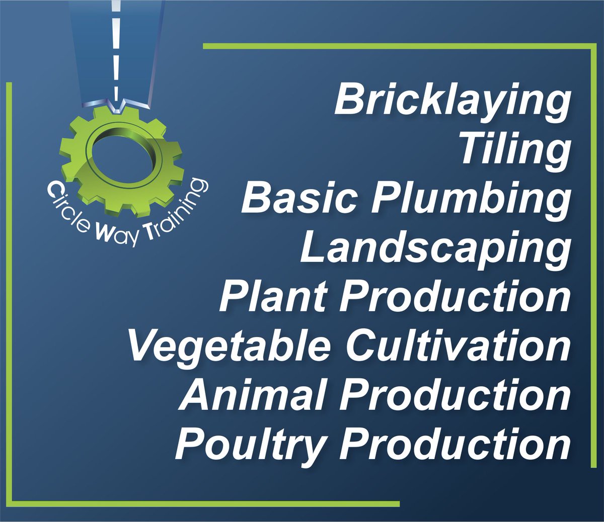 Circle_Way's tweet photo. We offer the following Portable Skills: Entrepreneurship; Bricklaying; Tiling; Basic Plumbing; Landscaping; Plant Production; Vegetable Cultivation; Animal Production; Poultry Production. #circle_way
https://t.co/dKvqas913d https://t.co/0ShrEhJjcS