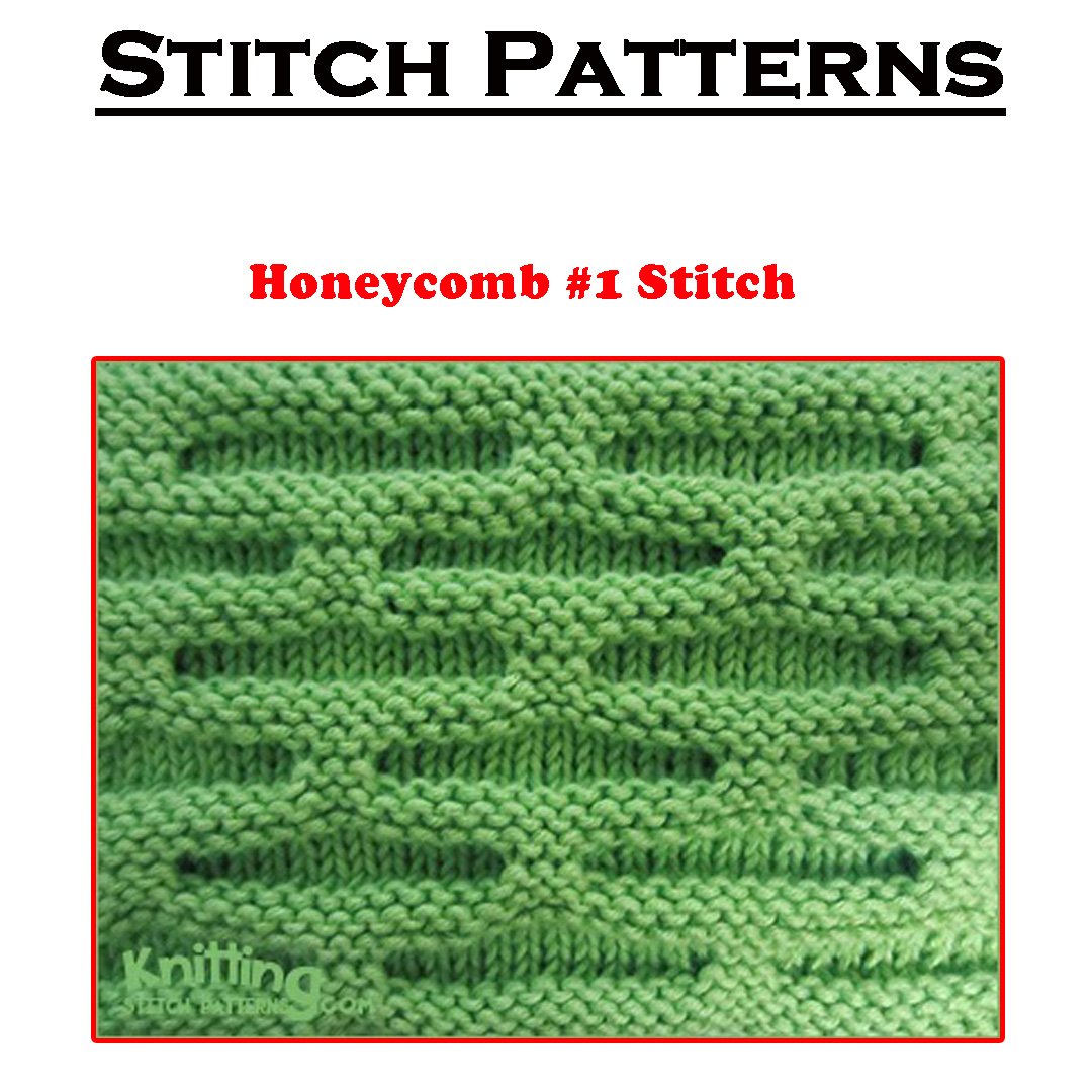 'Named for the way the all-over pattern resembles the cells of a bee's hive, the honeycomb cable stitch is an easy, attractive stitch for beginners and experienced knitters.' . . #knitting #knittingpattern #stitches #pattern #design #fabrics