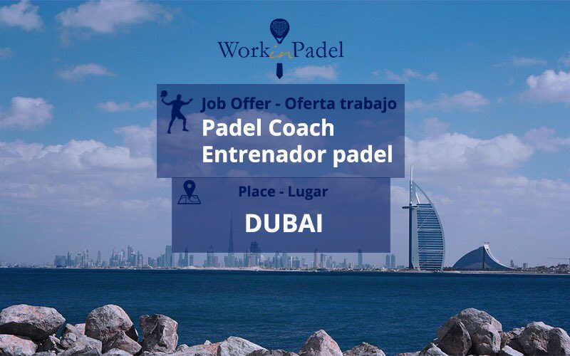 🇪🇸 ¿Eres entrenador de #padel ? ¿Te gustaría trabajar en el extranjero? ¡Aquí tienes un buena oportunidad! Contacta con nosotros en info@workinpadel.com

🇬🇧 Are you a padel coach? Would you like to work abroad? Here you have a good opportunity! Contact us at info@workinpadel.com