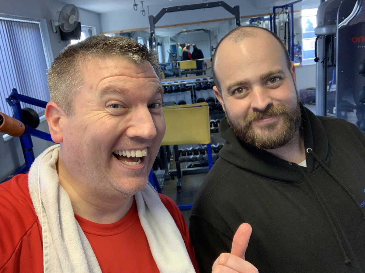 thisisyo1's tweet photo. After Treadmill, bike, kettlebells, sandbag and rowing machine...Chris from The Feelgood Breakfast Crew is still smiling! #WeightLoss #KeepFit #OASISProject https://t.co/BQqr2dZVbW