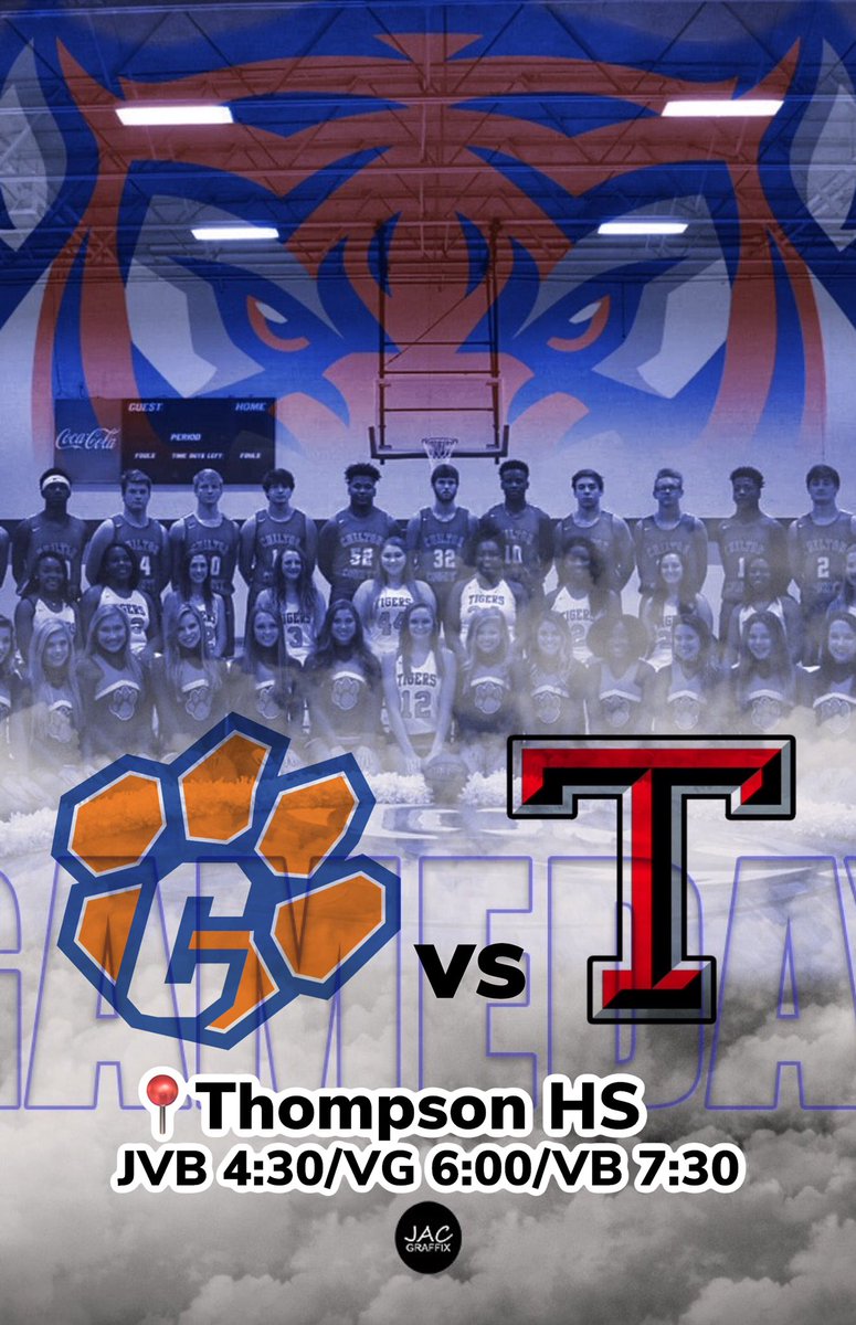 Wake up, it’s Gameday!!!! 🆚 Thompson Warriors
📍Thompson High School . 
#CCHS 🏀🐅💼