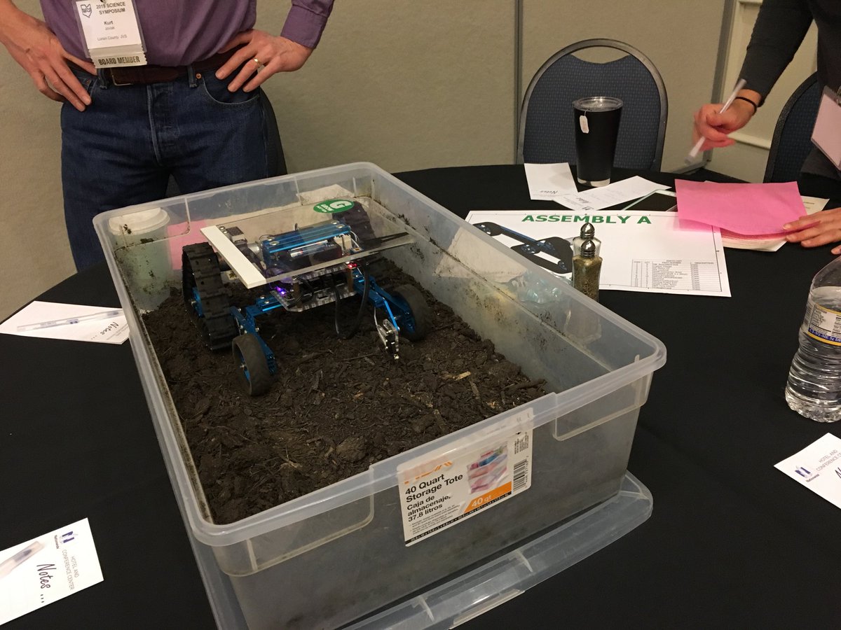 grownextgen's tweet photo. Which robot will be best for the soil? We’re learning about soil compaction with tractor tires. #stem #Robotics #stemisag @Ohiosoycouncil https://t.co/DSXW50hSq3
