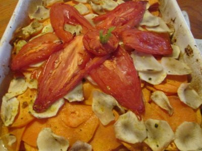 Bonjour, 
 voici un tian d'hiver, un rien nostalgique de l'été, patates douces et tomates séchées en mélange goûteux.#patatesdouces

culturesbio.org/2019/01/un-tia…