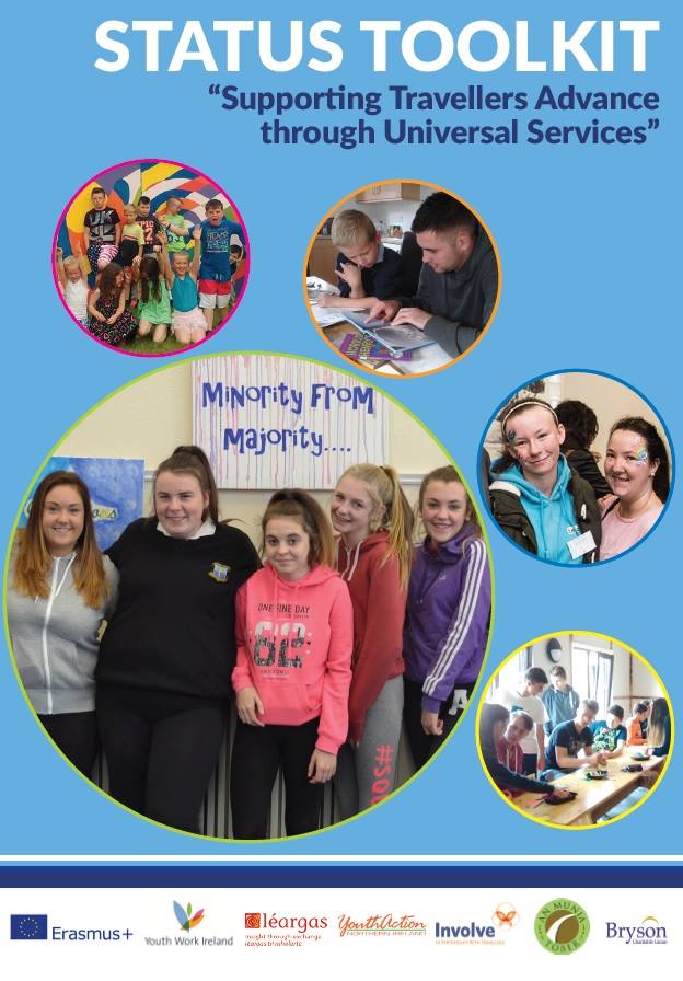 Kareninvolve19's tweet photo. The status toolkit cover photo! an amazing toolkit focusing on the engagement , progression and retention of young members of Traveller community through universal services in Ireland. watch this space !! @involve_youth @InvolveNavan https://t.co/cniLZlh3qj