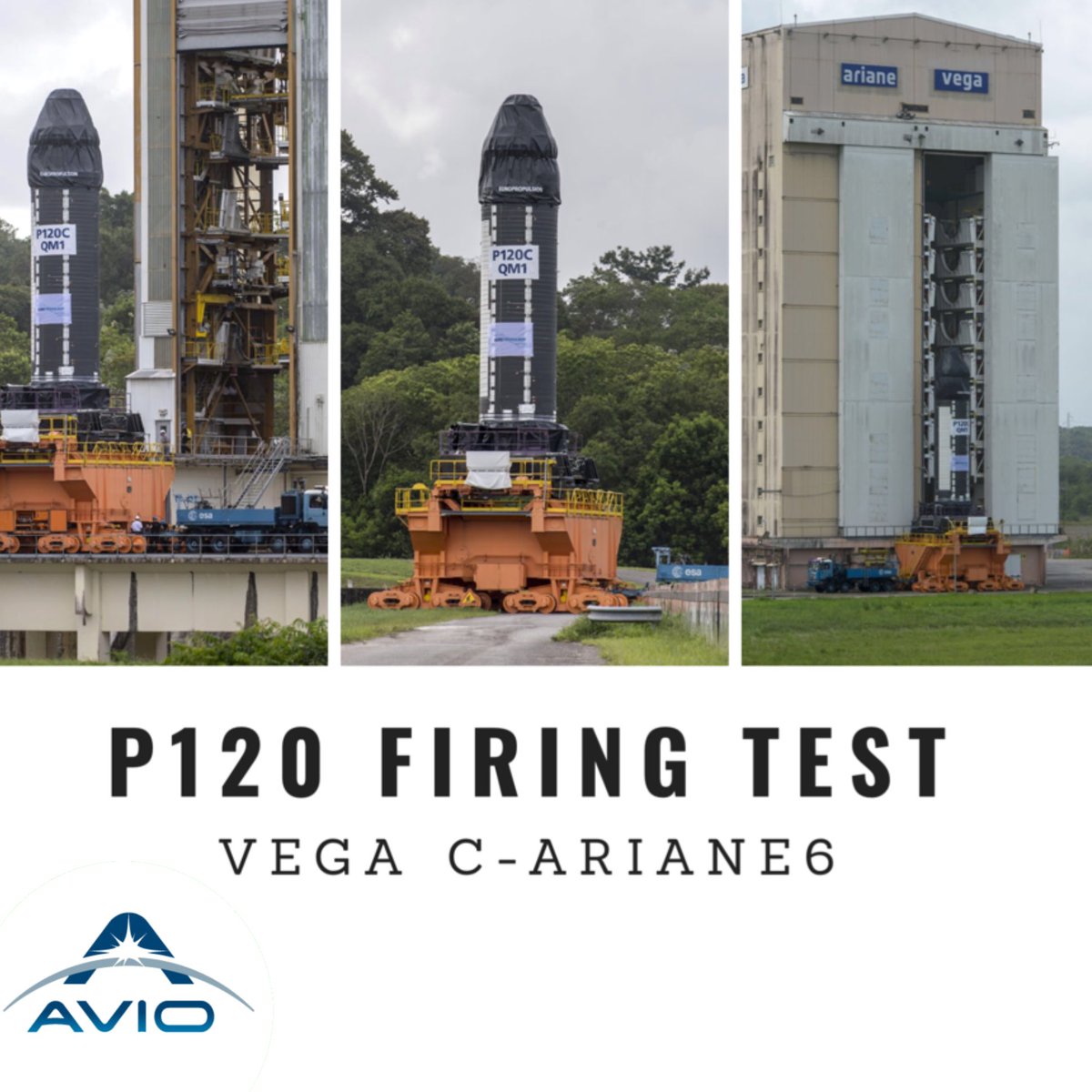 Today the firing test of #P120C motor for #VegaC and #Ariane6. The ...
