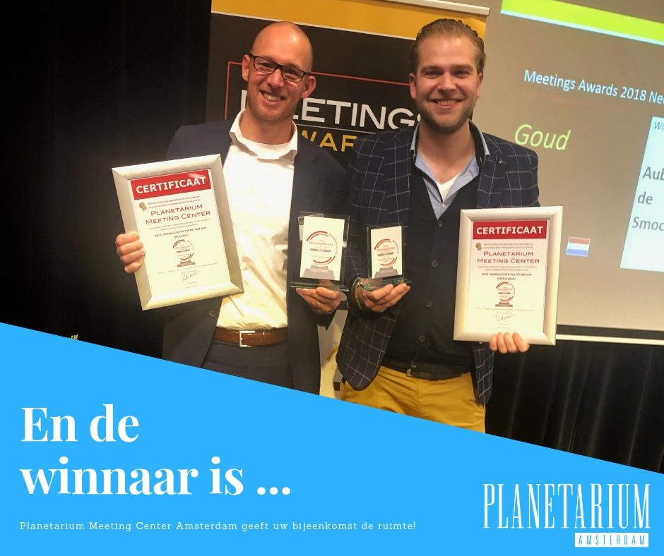 Vorige week ontvingen wij de Zilveren Award voor "Beste Trainingslocatie van het jaar 2018" Klik op de link om de blog te lezen over dit feestelijk gebeuren: planetariumamsterdam.nl/zilveren-award/ #mbe2019 <a href="/MEETINGS_MICE/">MeetingsPlatform</a> <a href="/kazanhans/">Hans Kazàn</a>
