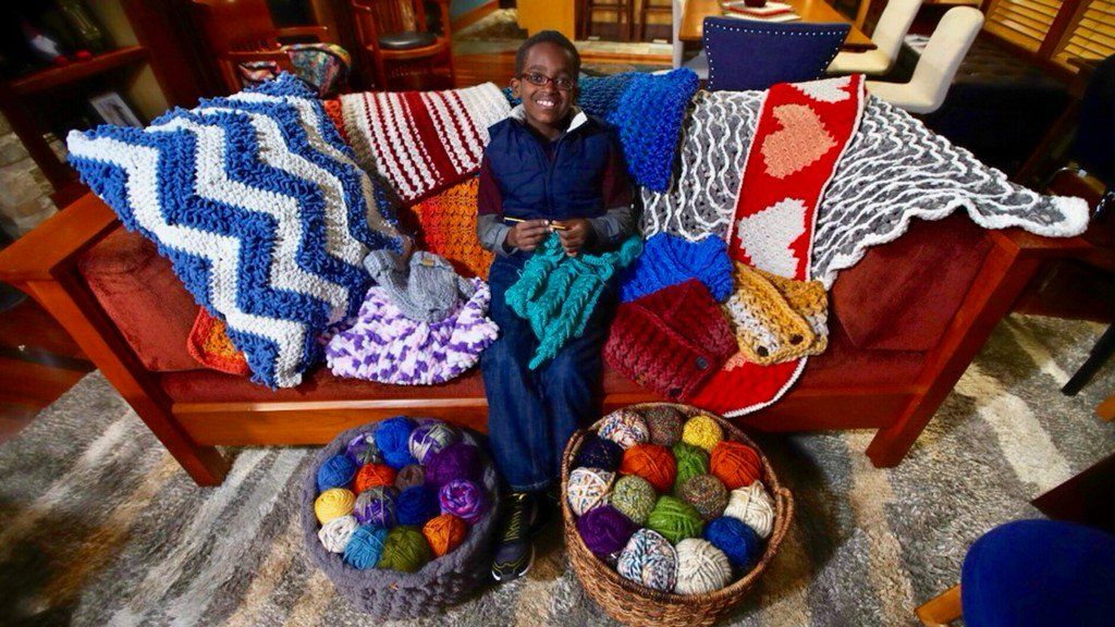 kare11's tweet image. 11-year-old Wisconsin boy is crocheting prodigy kare11.tv/2DDPjy9